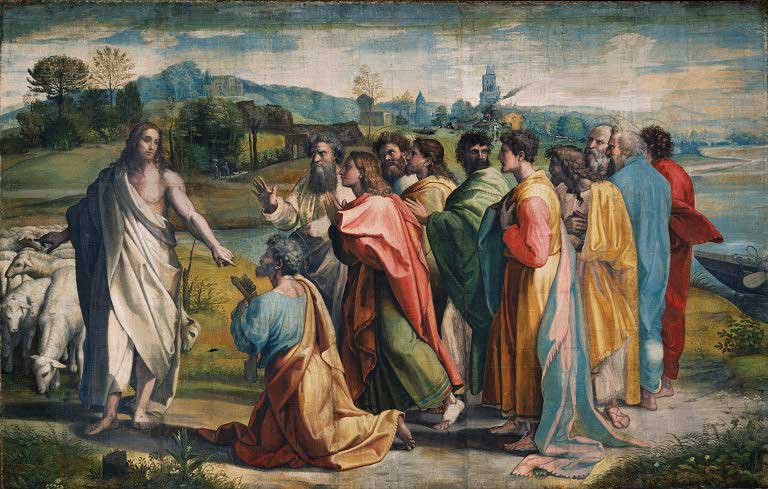 Stations of the Resurrection with Pictures - Via Lucis Raphael, Christ's Charge to Peter, 1515. Stations of the Resurrection with Pictures - Via Lucis